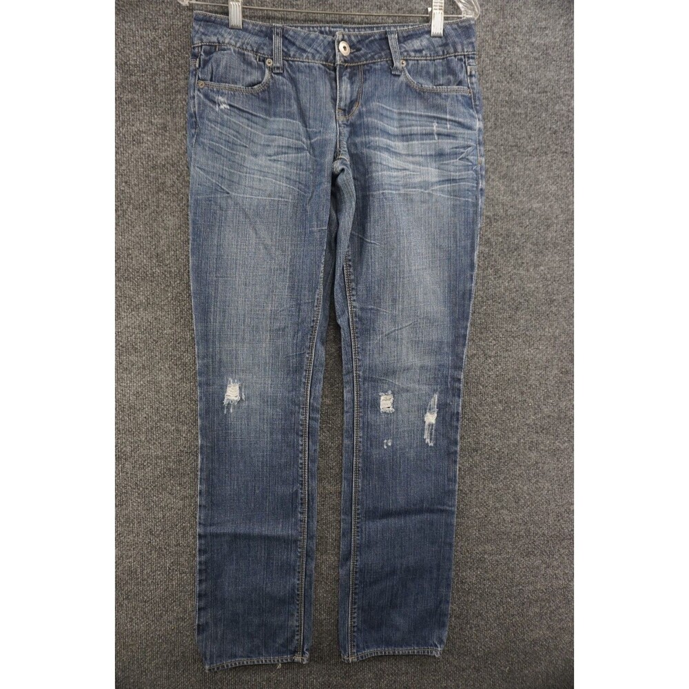 American Eagle Jeans Womens 4 77 Straight Distressed Y2K